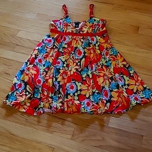 Floral Spaghetti Strap Summer Dress in Red and Multi
